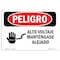 Signmission OSHA Sign, High Voltage Keep Out Spanish, 10in X 7in, 10" W, 7" H, High Voltage Keep Out Spanish OS-DS-D-710-LS-1345 - alternate 1